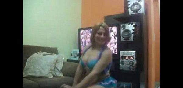  Brazilian Girl Dancing for the Camera Blue Outfit